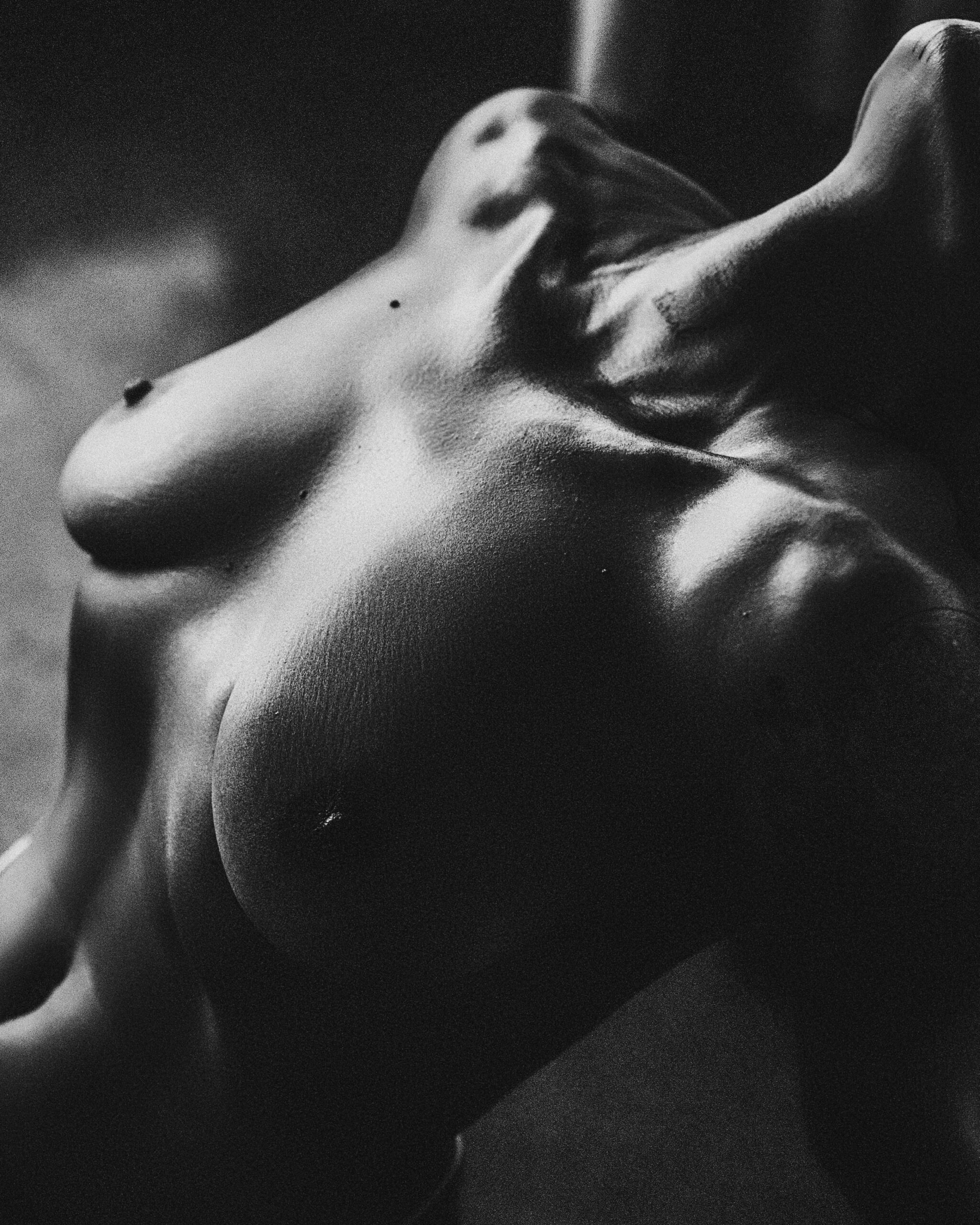 Black and white boudoir photography